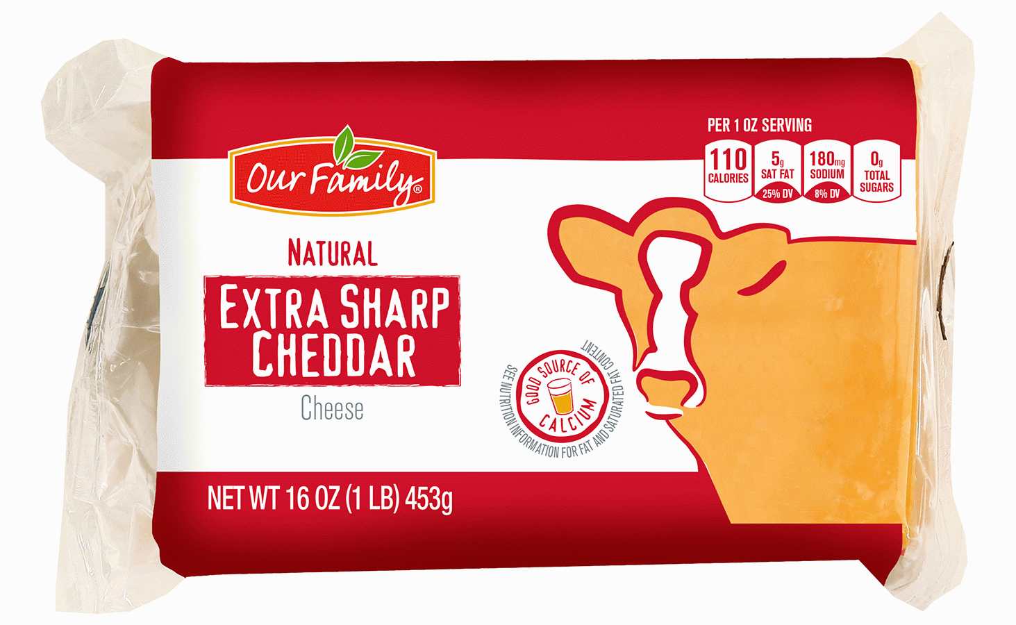 Our Family Natural extra sharp cheddar cheese block Full-Size Picture